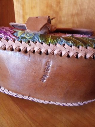 Bolso Piel Bordado México 