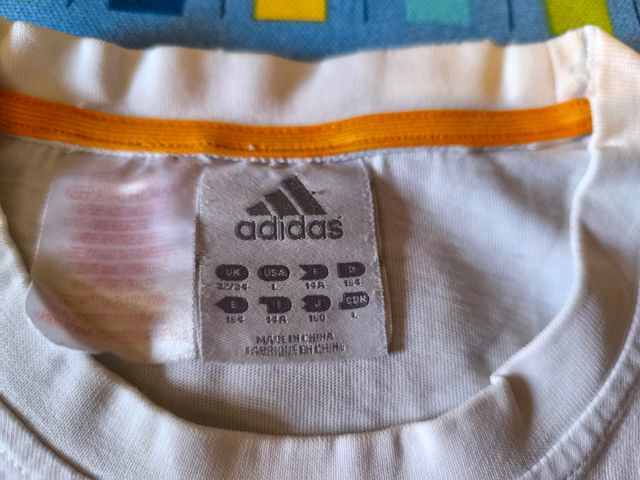 Camiseta corta Adidas blanca