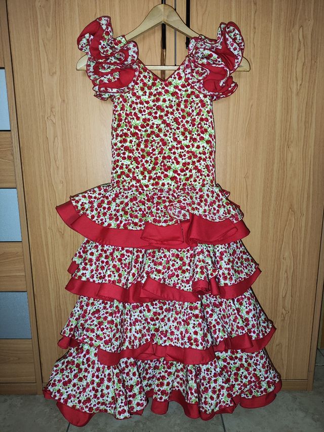 Vestido sevillana niña flores