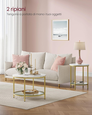 Tavolino da Salotto Rotondo, Tavolino da Caffè, Ta