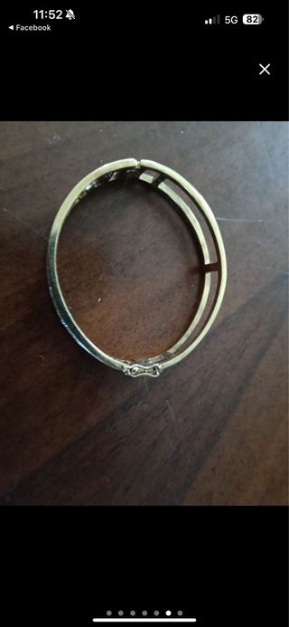 Pulsera dorada con nombre Cristina. Bañada de oro