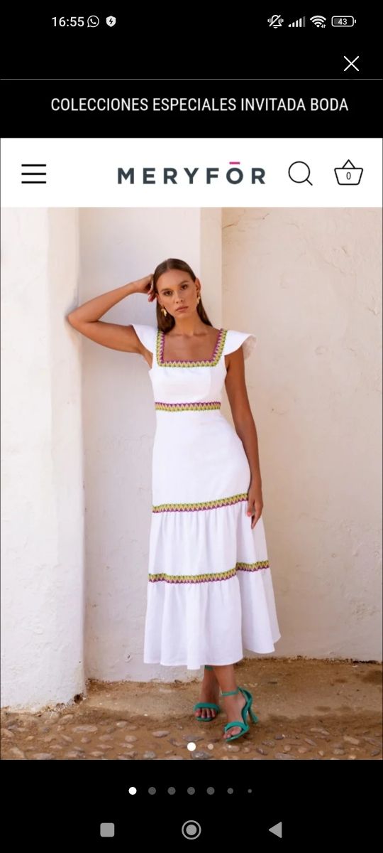 Vestido Meryfor blanco 2025