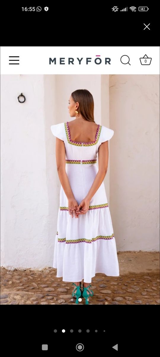 Vestido Meryfor blanco 2025