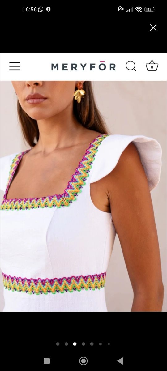 Vestido Meryfor blanco 2025