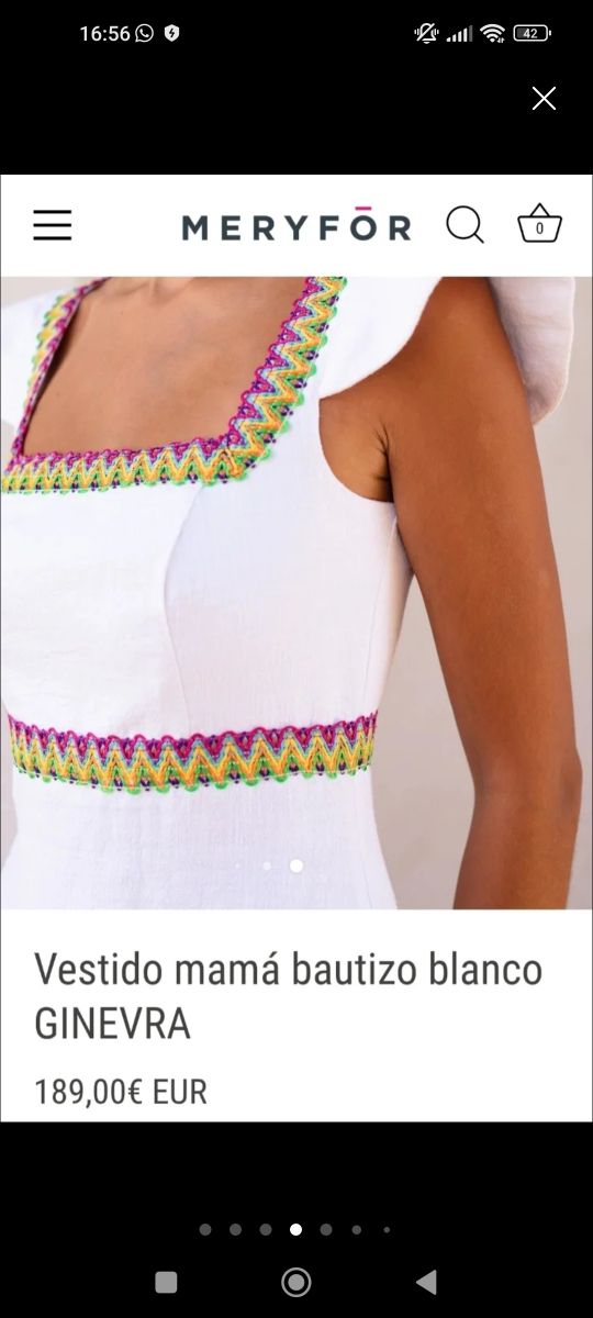 Vestido Meryfor blanco 2025