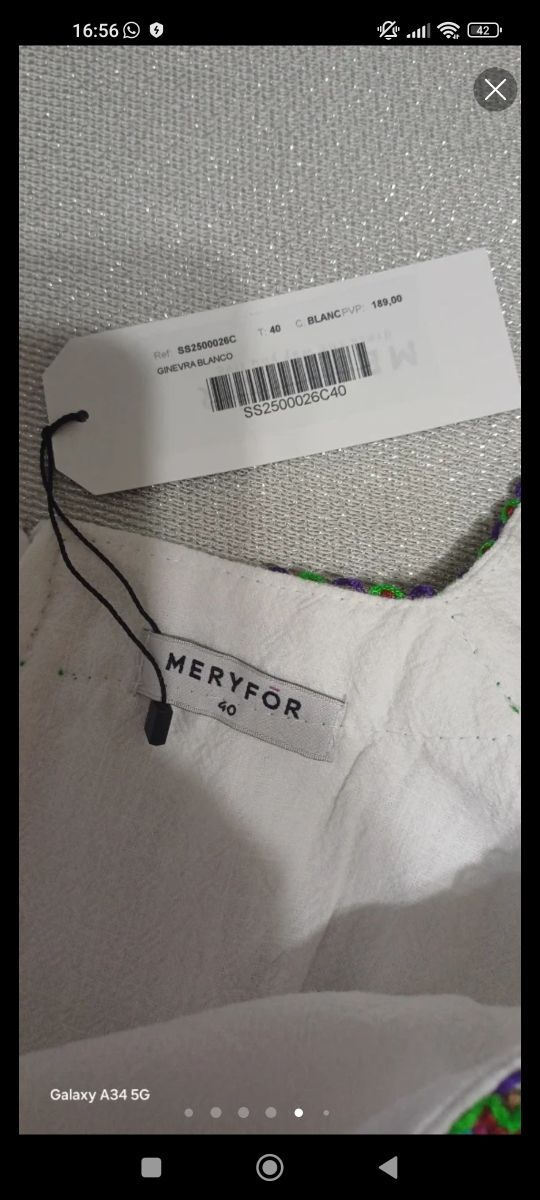 Vestido Meryfor blanco 2025