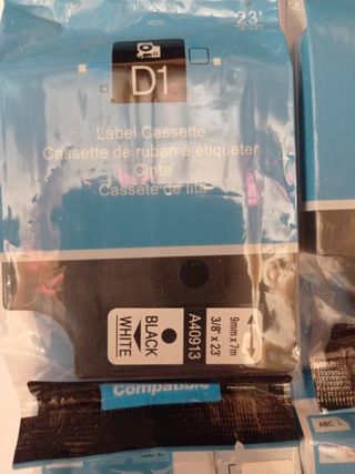 4 Cintas Dymo D1 - Negro sobre Blanco