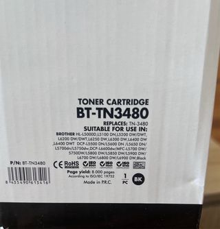 Cartucho tóner compatible Brother BT-TN3480
