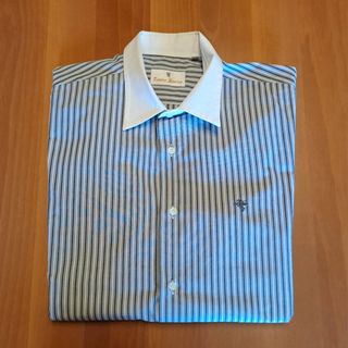 Camicia uomo a righe bianco nero cotone taglia L