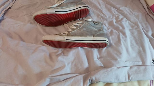 Zapatillas altas plateadas