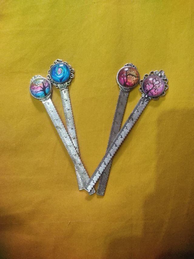 Reglas marcapáginas vintage únicas y artesanales