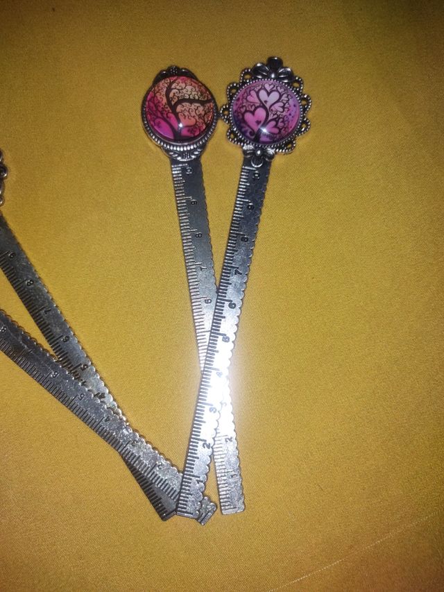 Reglas marcapáginas vintage únicas y artesanales