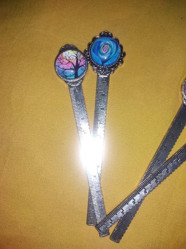 Reglas marcapáginas vintage únicas y artesanales