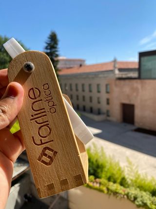 Espejo de tocador bambú blanco