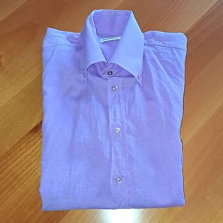 Camicia lino uomo lilla taglia 38 cm 15"