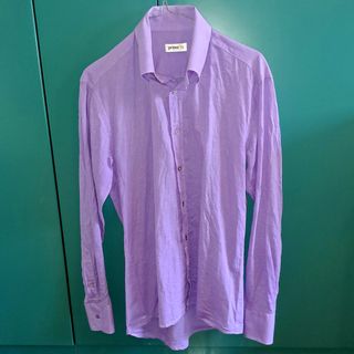 Camicia lino uomo lilla taglia 38 cm 15"