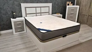 Cabecero KIARA + Mesitas + Colchón + Canapé+SINFON