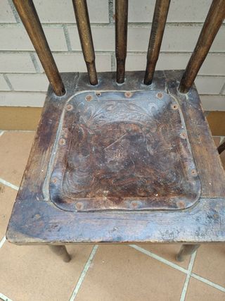 2 Sillas madera siglo XIX