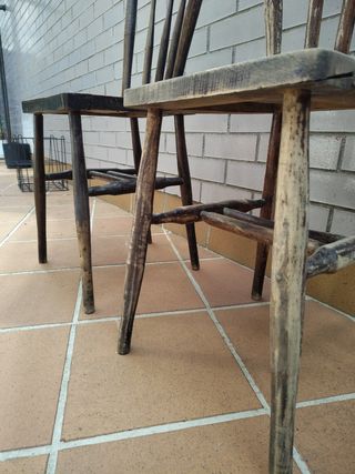 2 Sillas madera siglo XIX
