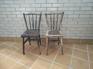 2 Sillas madera siglo XIX