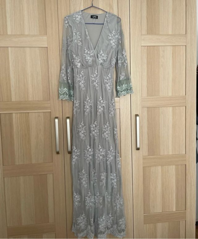 Vestido boho gris