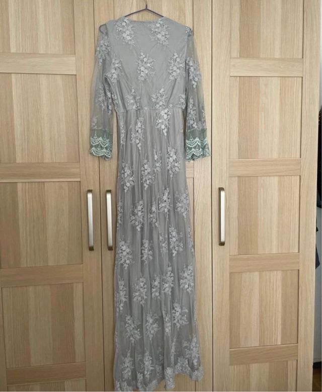 Vestido boho gris