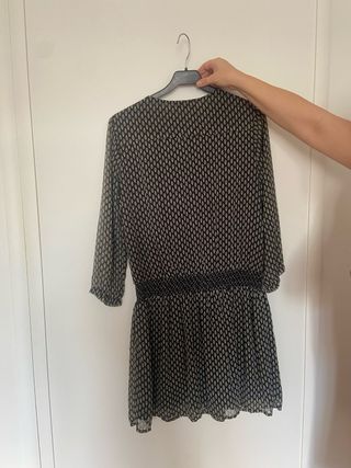 Vestido negro estampado