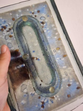 Piatto vetro Murano decorato