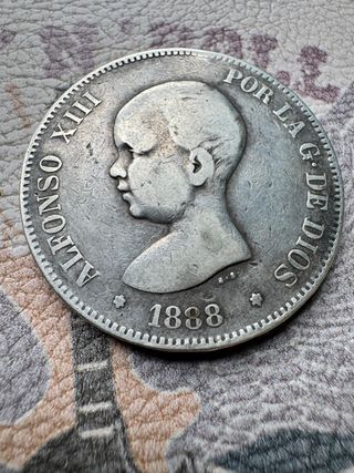 5 Pesetas 1888 *18 *88