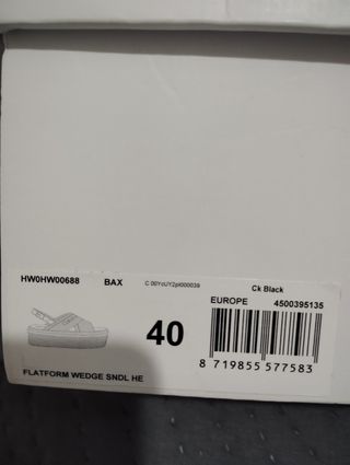 Sandalias Calvin Klein plataforma negras 40