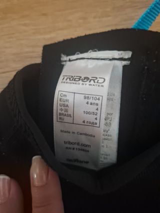 Traje neopreno niño Tribord 4 años