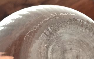 Vaso vetro soffiato Daum anni '70