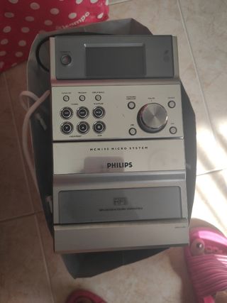 Minicadena Philips CD y casetes  | Gris Plata