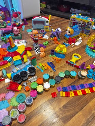 Play-Doh y moon Sand arena cinetica: Gran lote