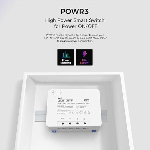 Sonoff POWR3 Interruptor Inteligente Alta Potencia