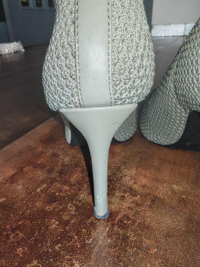 Botines de punto verde oliva