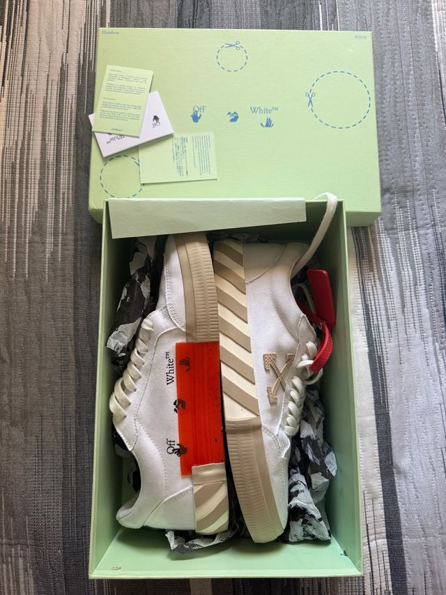 Off White Vulcanized Sneakers