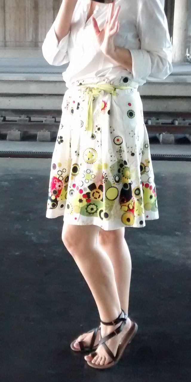 Falda estampada talla 40