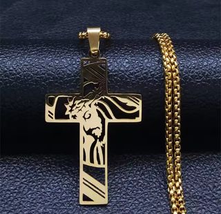 Collana con crocifisso croce dorata
