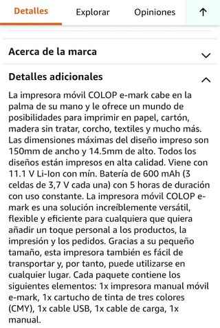 Impresora portátil COLOP e-mark NUEVA