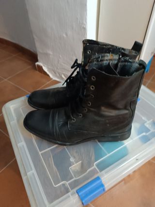 Botines negros piel hombre - talla 46