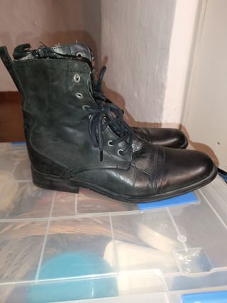 Botines negros piel hombre - talla 46