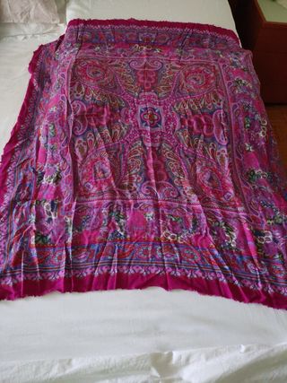 Foulard morbido rosa e viola