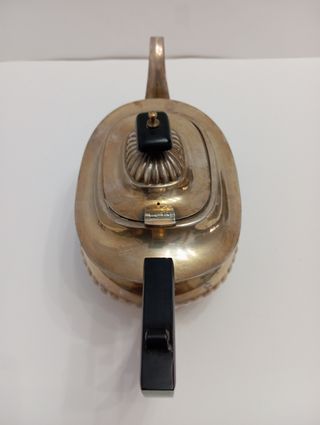 Juego de té inglés antiguo, baño plata