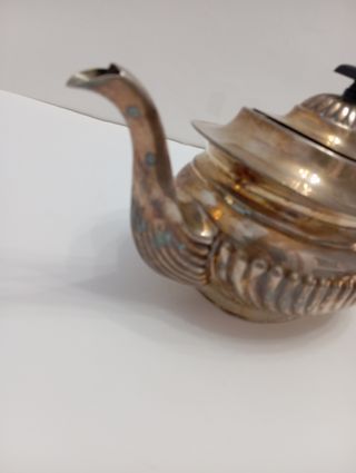 Juego de té inglés antiguo, baño plata