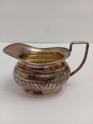 Juego de té inglés antiguo, baño plata