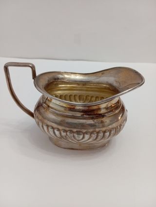 Juego de té inglés antiguo, baño plata