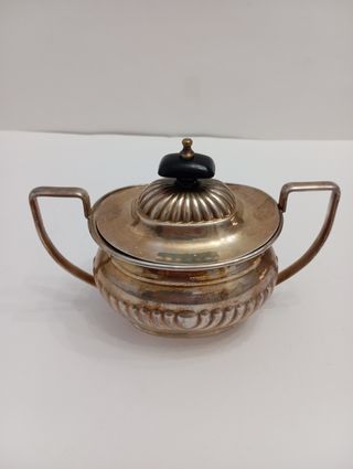 Juego de té inglés antiguo, baño plata