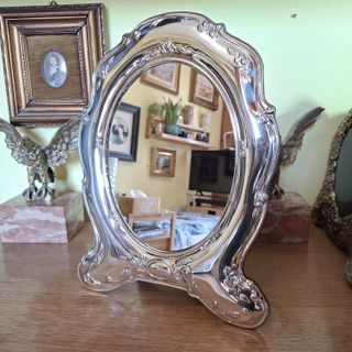 Specchio da tavolo Argento 925 massiccio cm 27x37