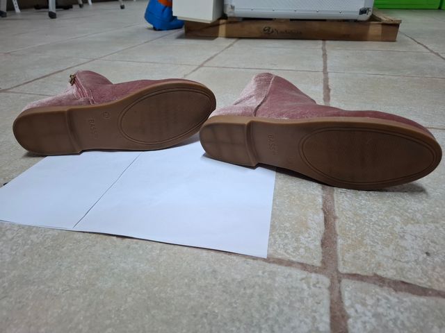 Botas terciopelo rosa